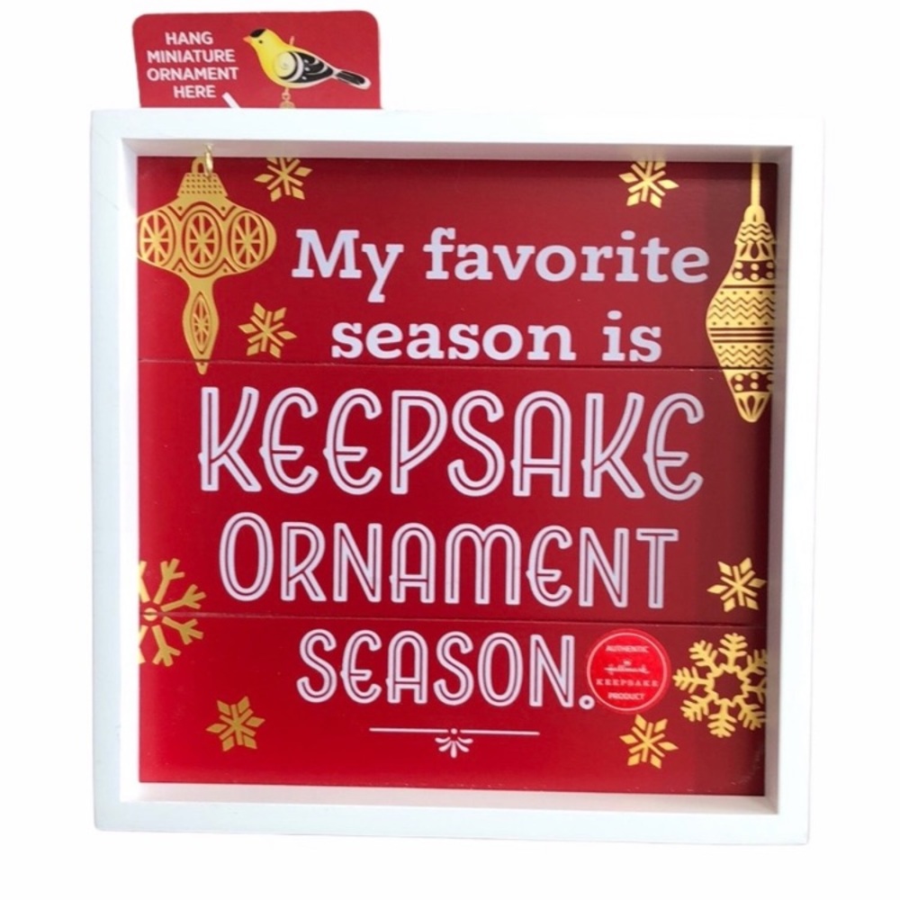 Hallmark Ornament display sign